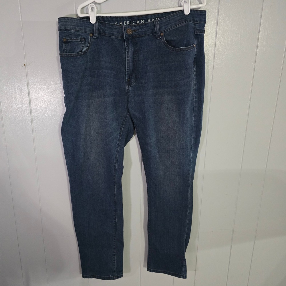 American Rag Jeans Mens 38x30 Blue Good Straight‎ Leg Stretch Denim RN120382